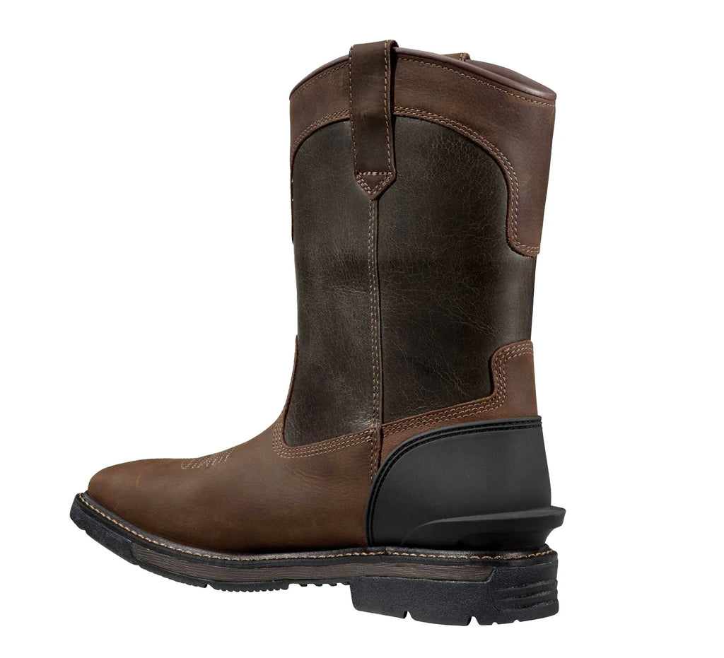 Waterproof 11-Inch Square Toe Pull-On Boot - Brown