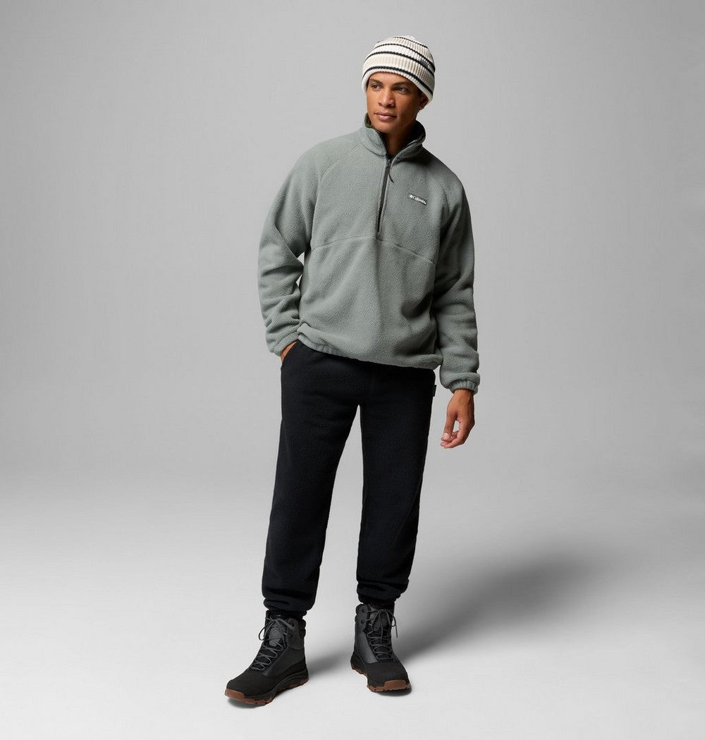 Men's Fleece Half-Zip Pullover - Dark Grey