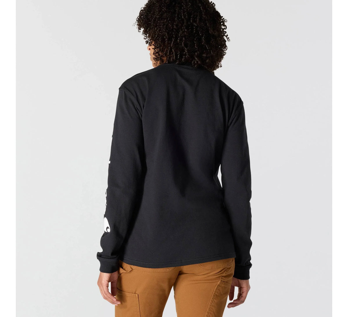 Women's Loose Long Sleeve Logo T-Shirt - Pink
