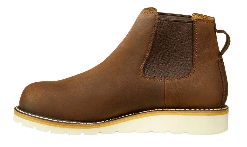 Women's Leather Chelsea Work Boot - Brown