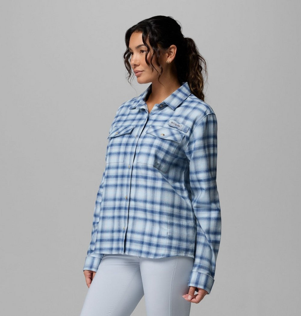 Women's Stretch Fishing Flannel Shirt - Plaid