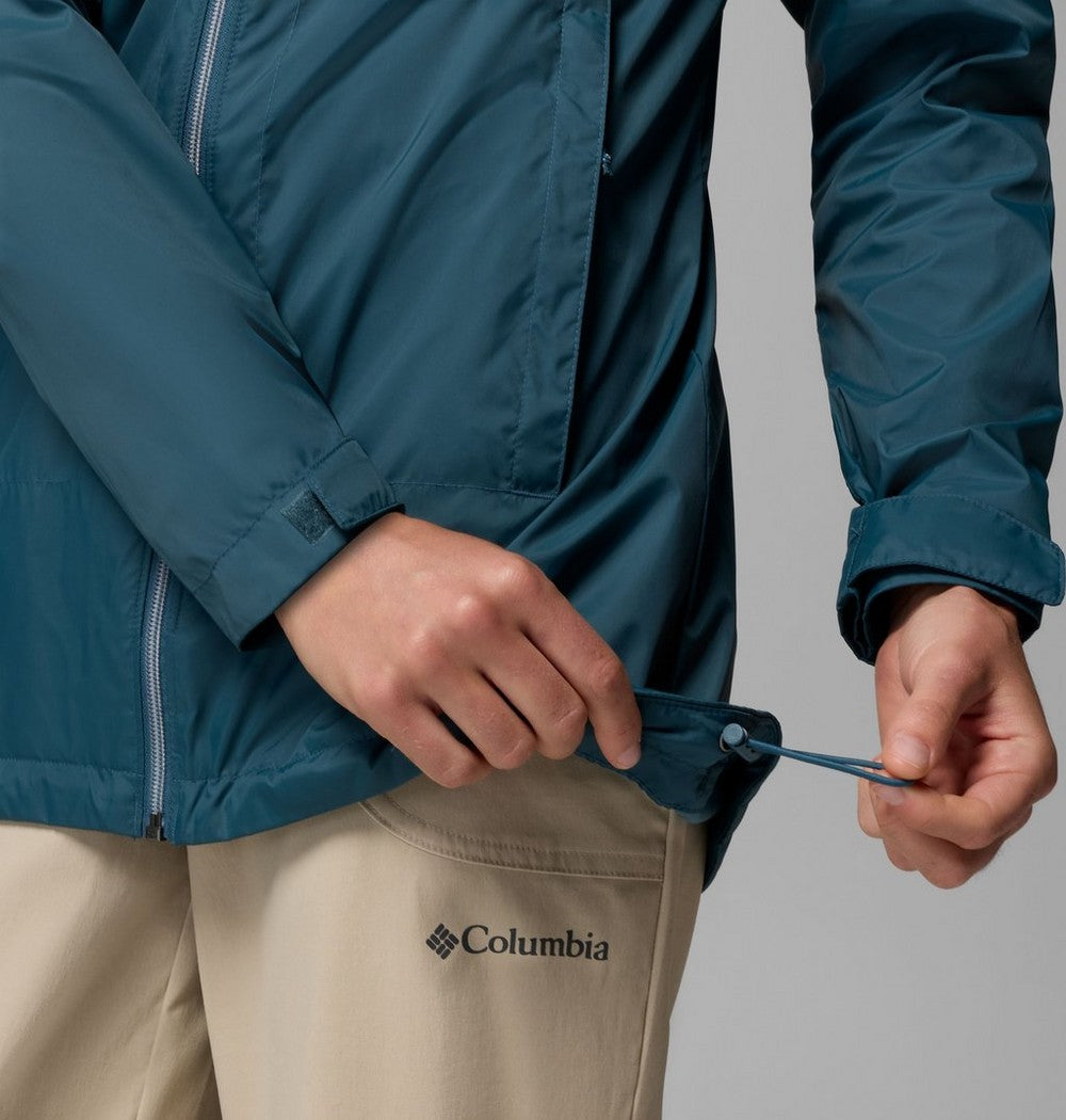 Women's Lined Long Rain Jacket - Blue