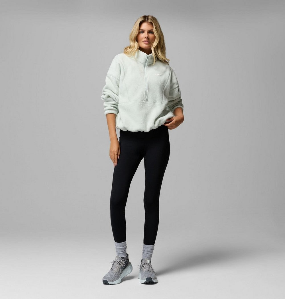 Women's Fleece Half-Zip Pullover - Blue Grey