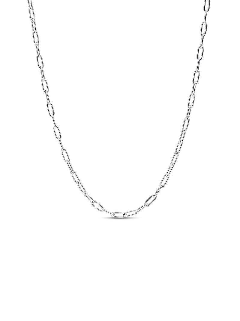 Sterling Silver Elongated Link Chain Necklace