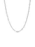 Sterling Silver Elongated Link Chain Necklace