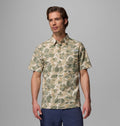 Men's Short-Sleeve Cotton Camp Shirt - Gray