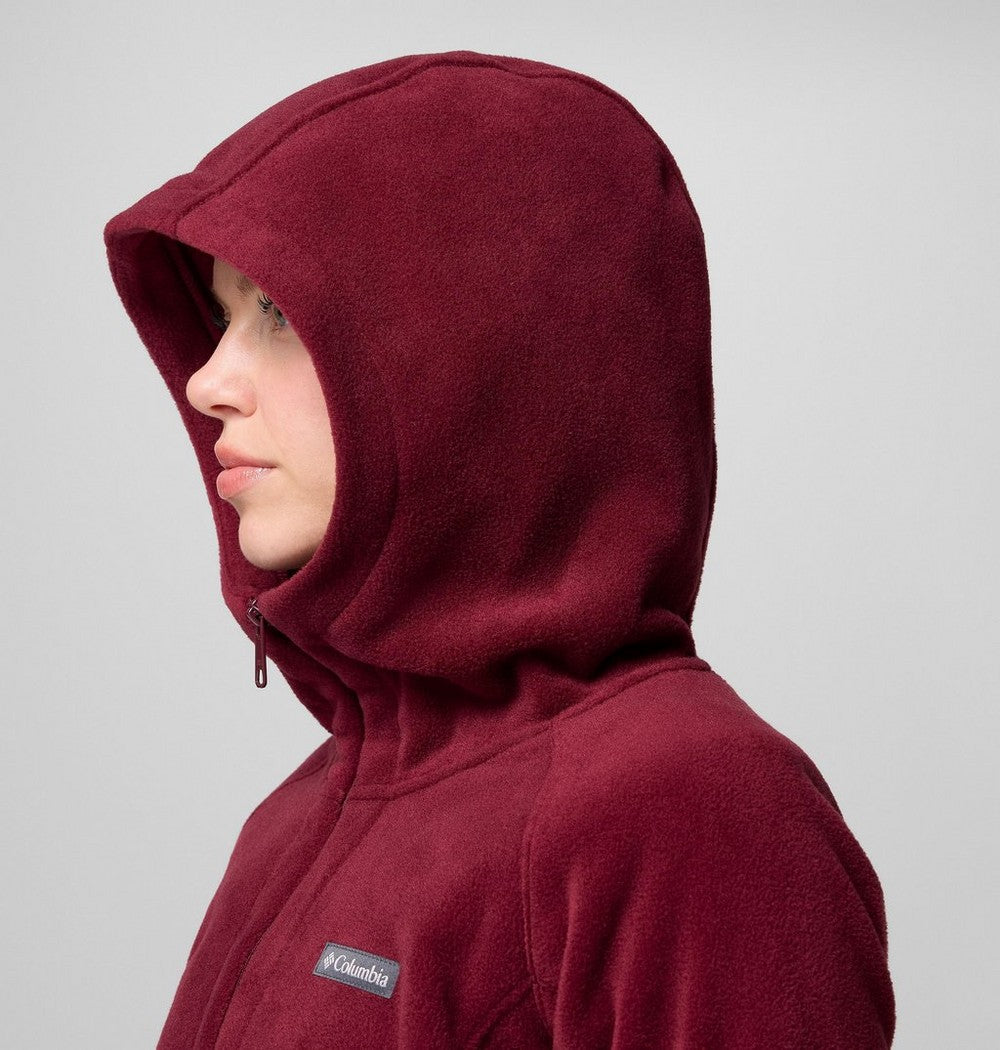 Women's Long Fleece Hoodie - Pink