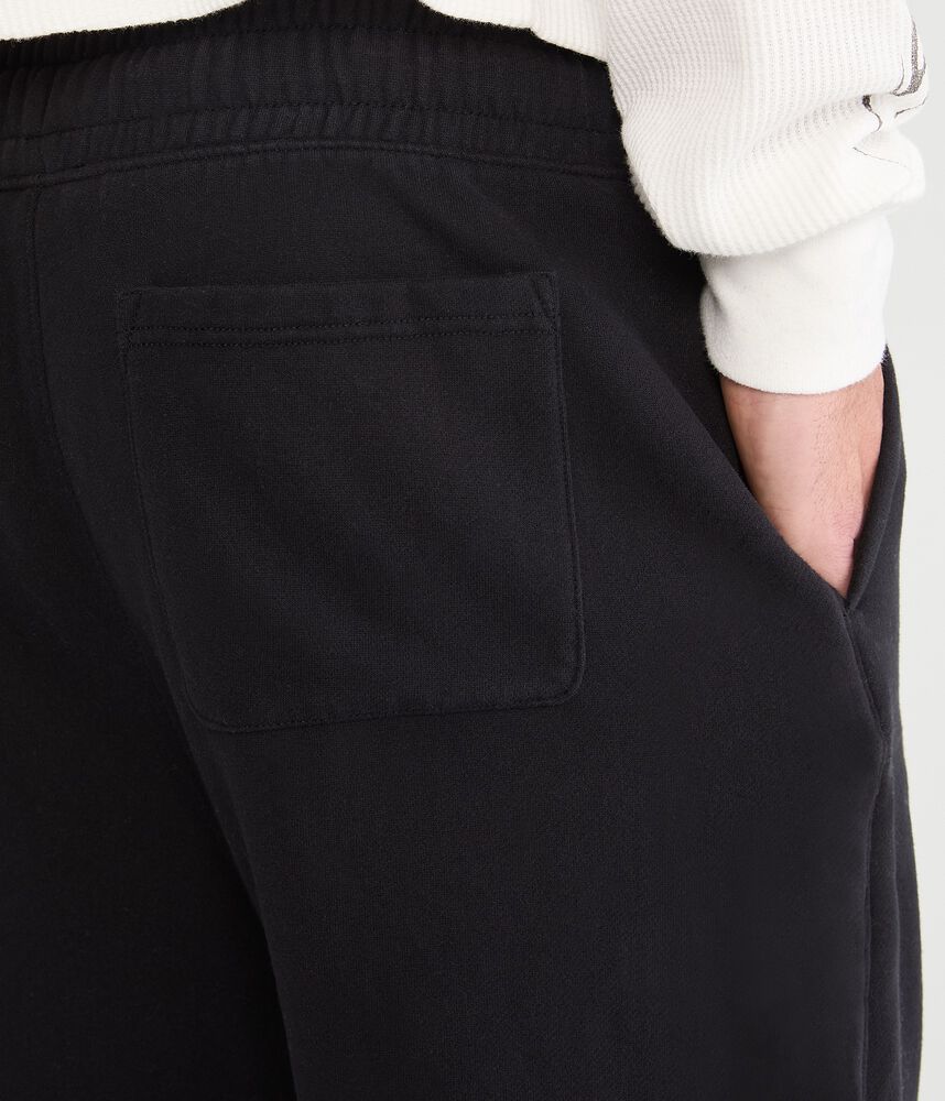 Baggy Straight-Leg Fleece Sweatpants - Black