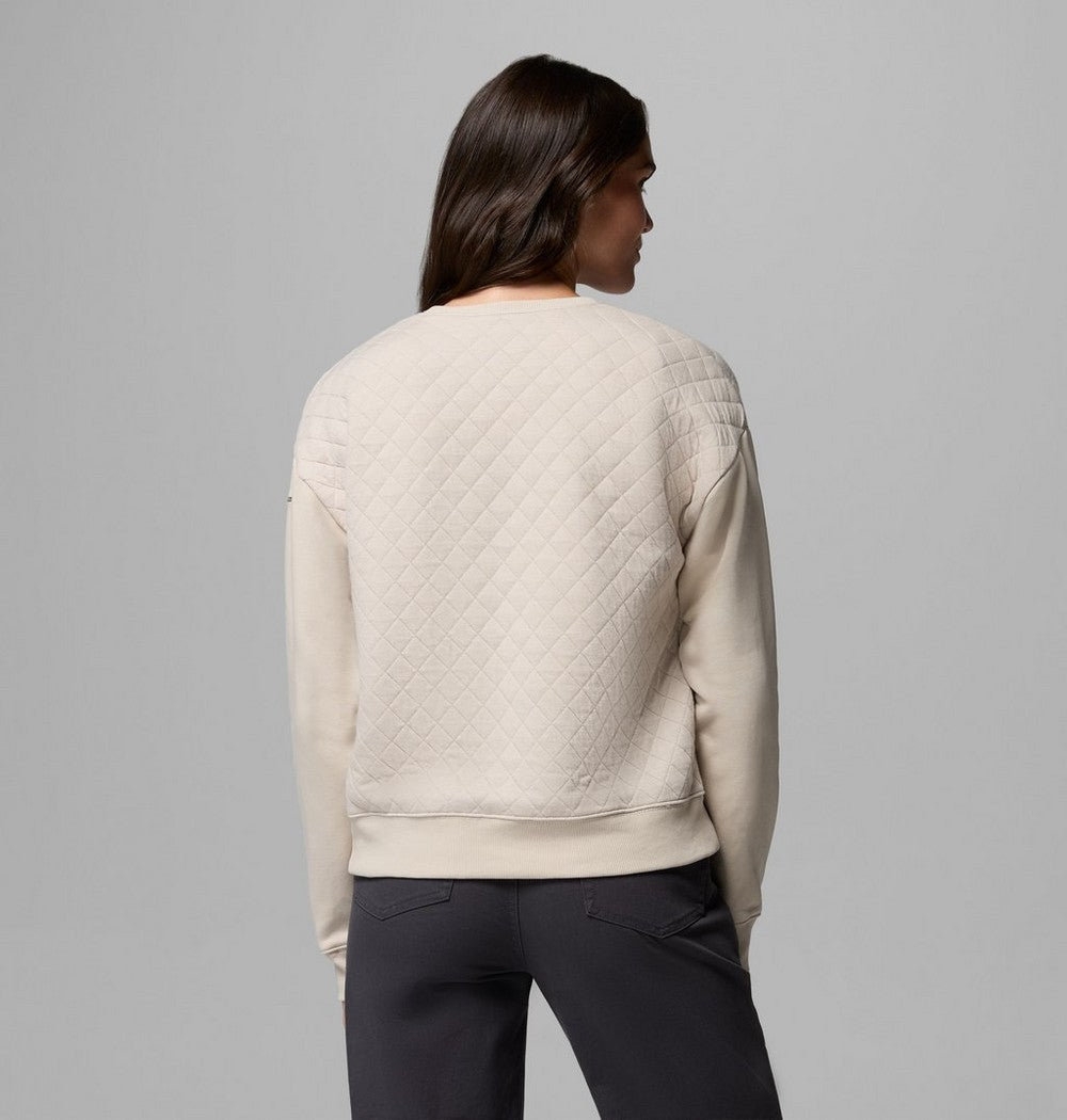Women's Quilted Crew Sweatshirt - Stone