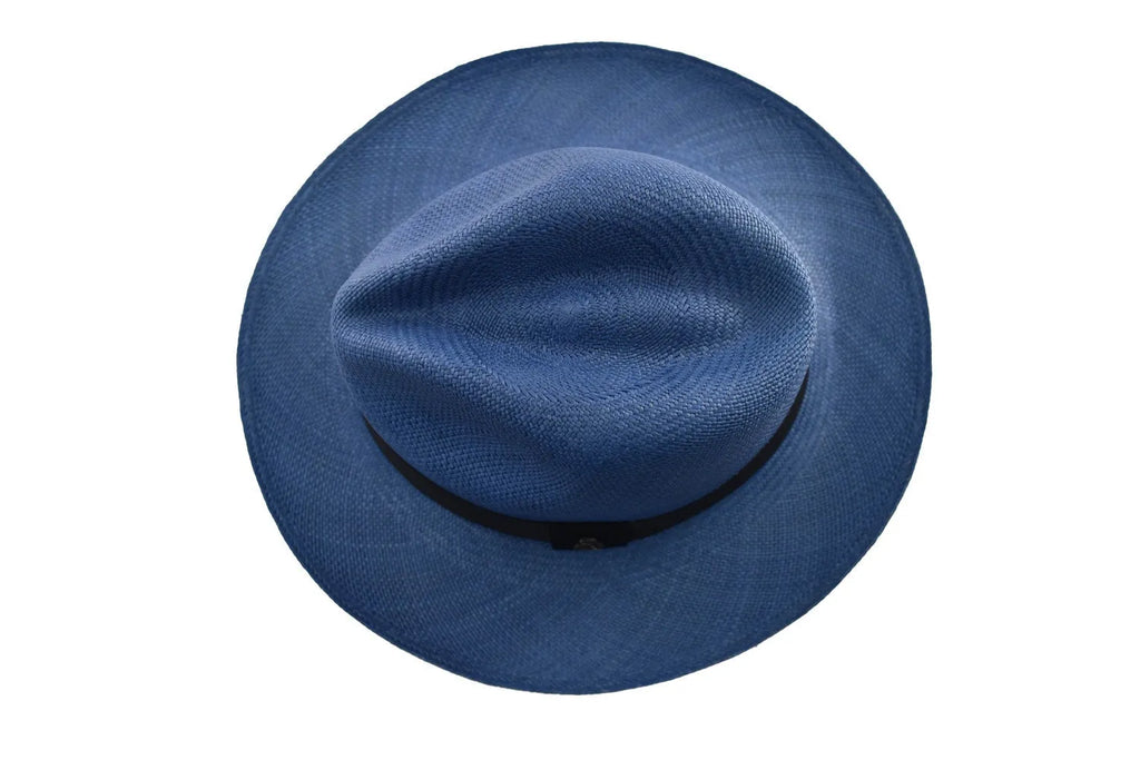Advanced Original Panama Hat-Electric Blue Toquilla Straw-Handwoven In Ecuador