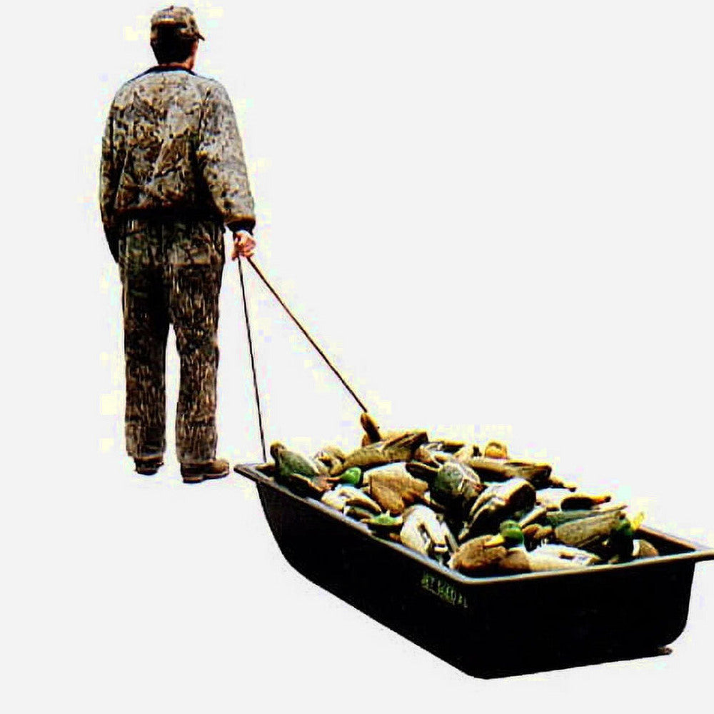 Eagle Claw Shappell Plastic Poly Jet Sled, Black, Extra Large, 30 x 66 In
