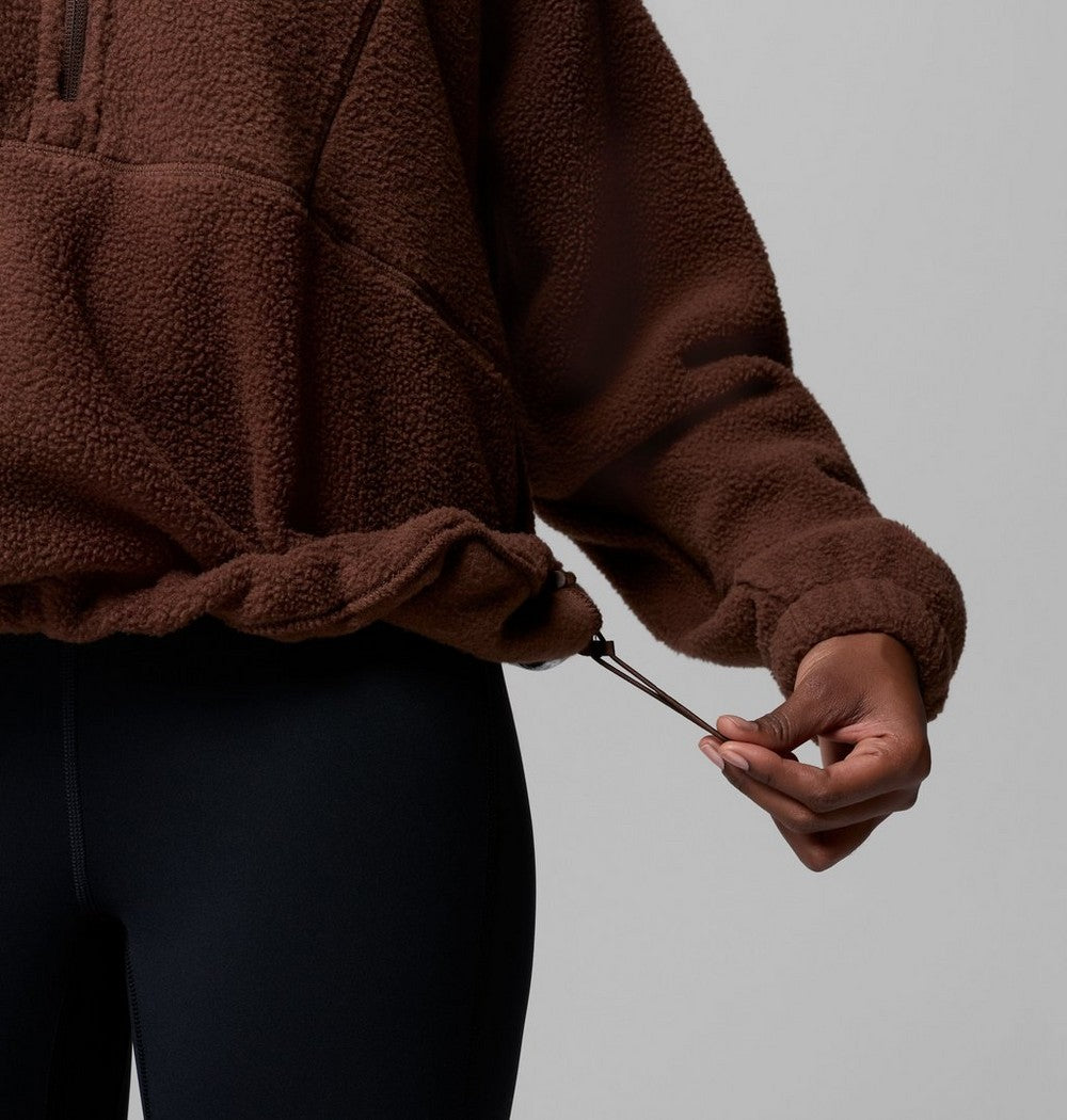 Women's Fleece Half-Zip Pullover - Blue Grey