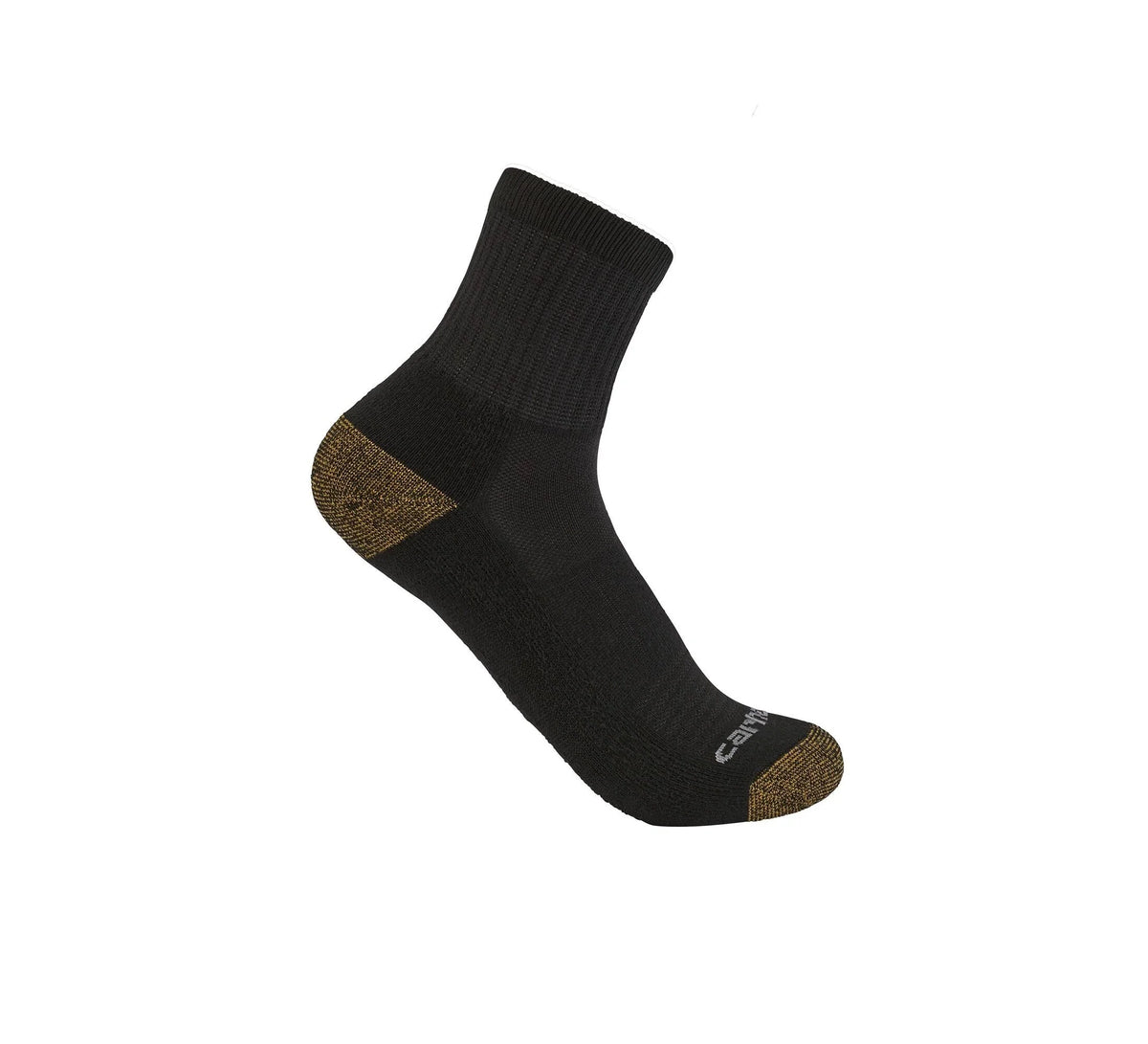 Midweight Quarter Socks, 6-Pack - Black