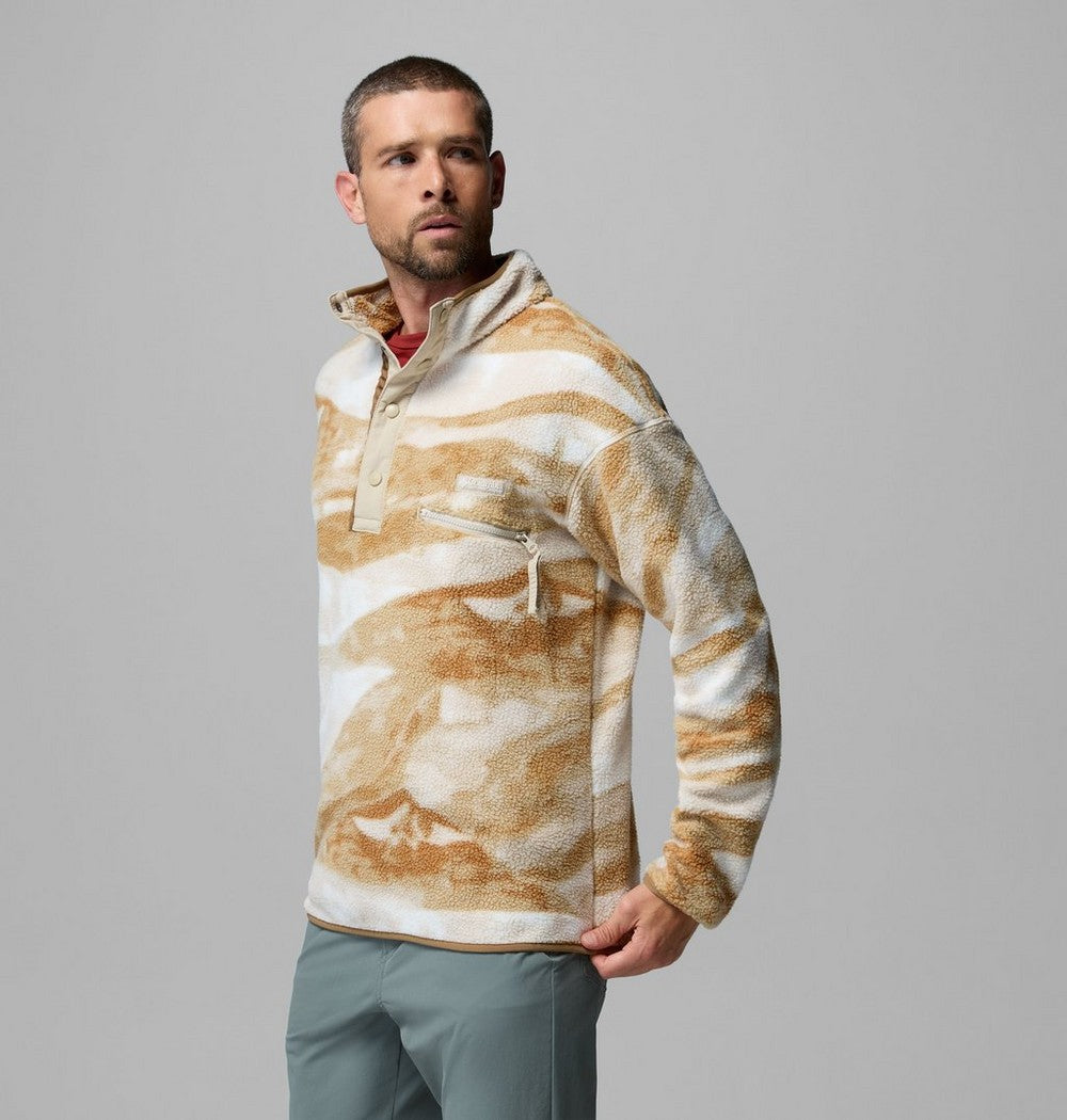 Men's Printed Half-Snap Fleece Pullover