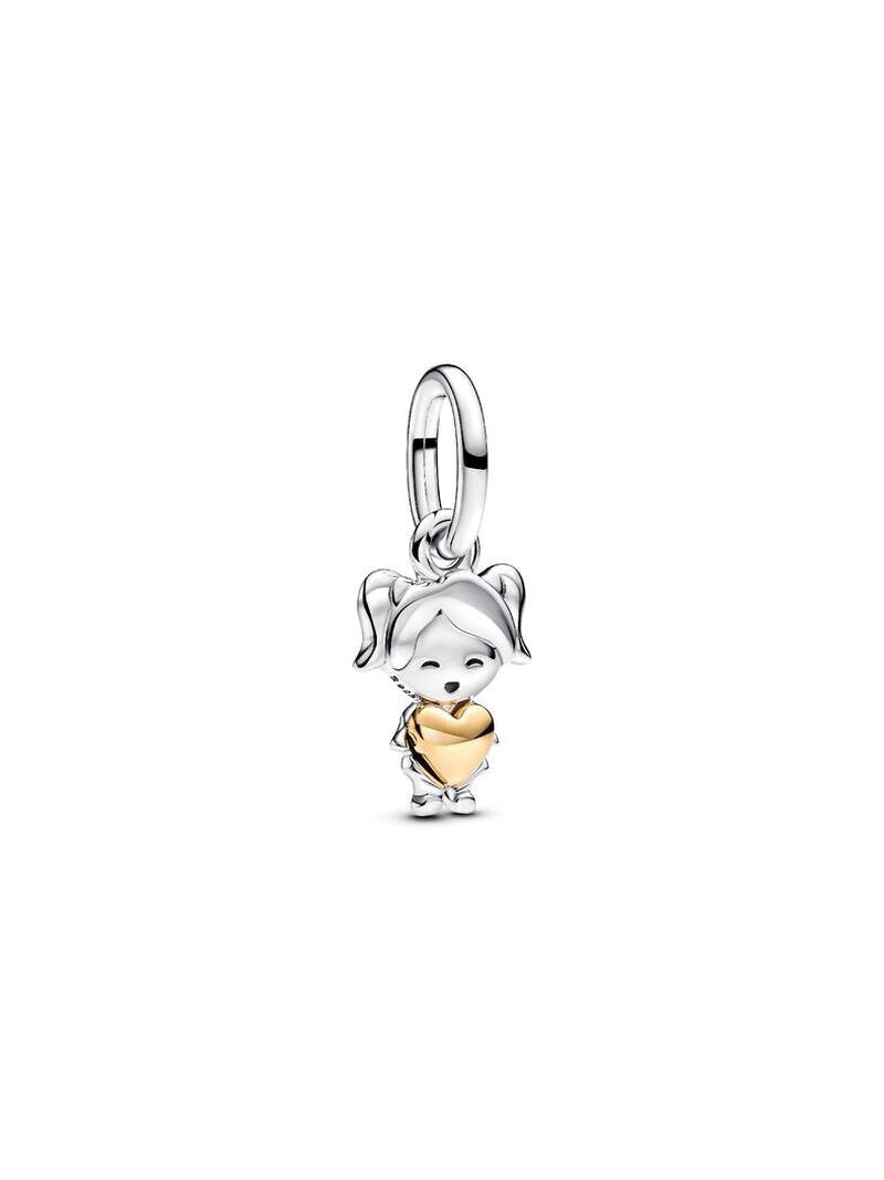 Gold Tone Family Charm Engravable Necklace Set