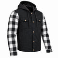 Men's Armored Denim Hooded Motorcycle Jacket