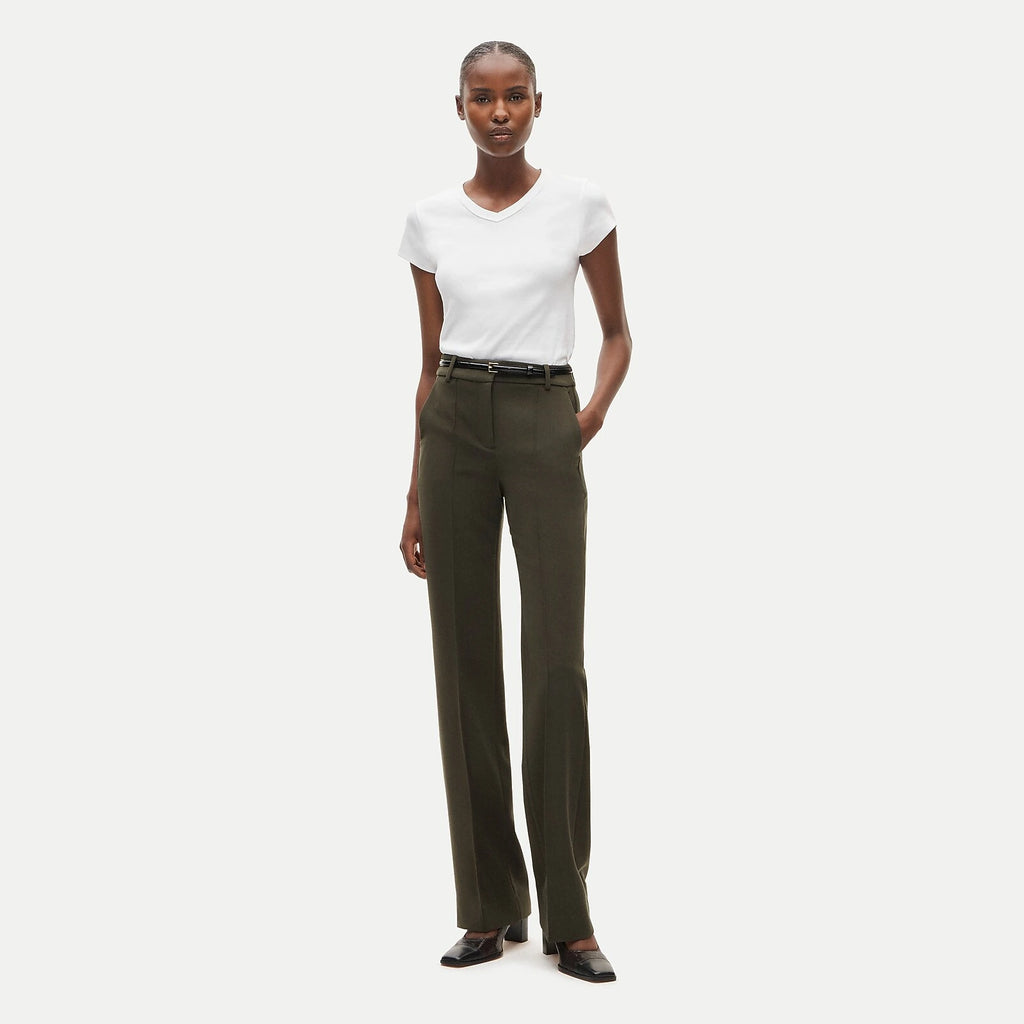 Women's High-Rise Flared Stretch Pants - Gray
