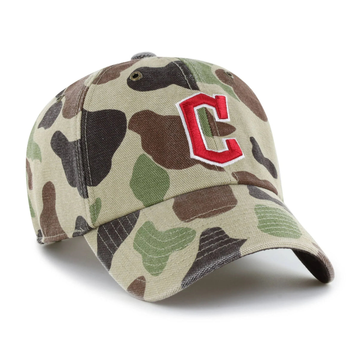 Camo Baseball Cap With Embroidered Team Logo