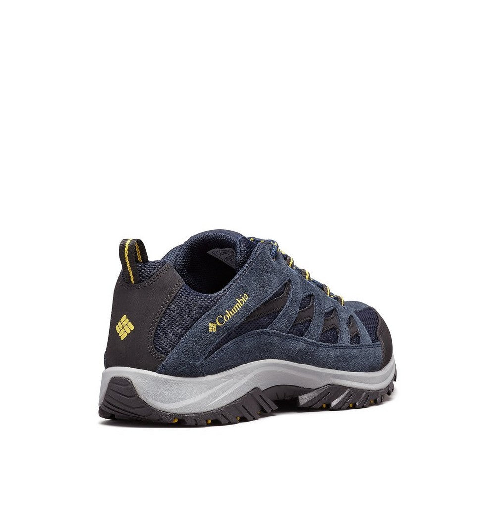 Men's Leather And Mesh Hiking Shoes - Gray
