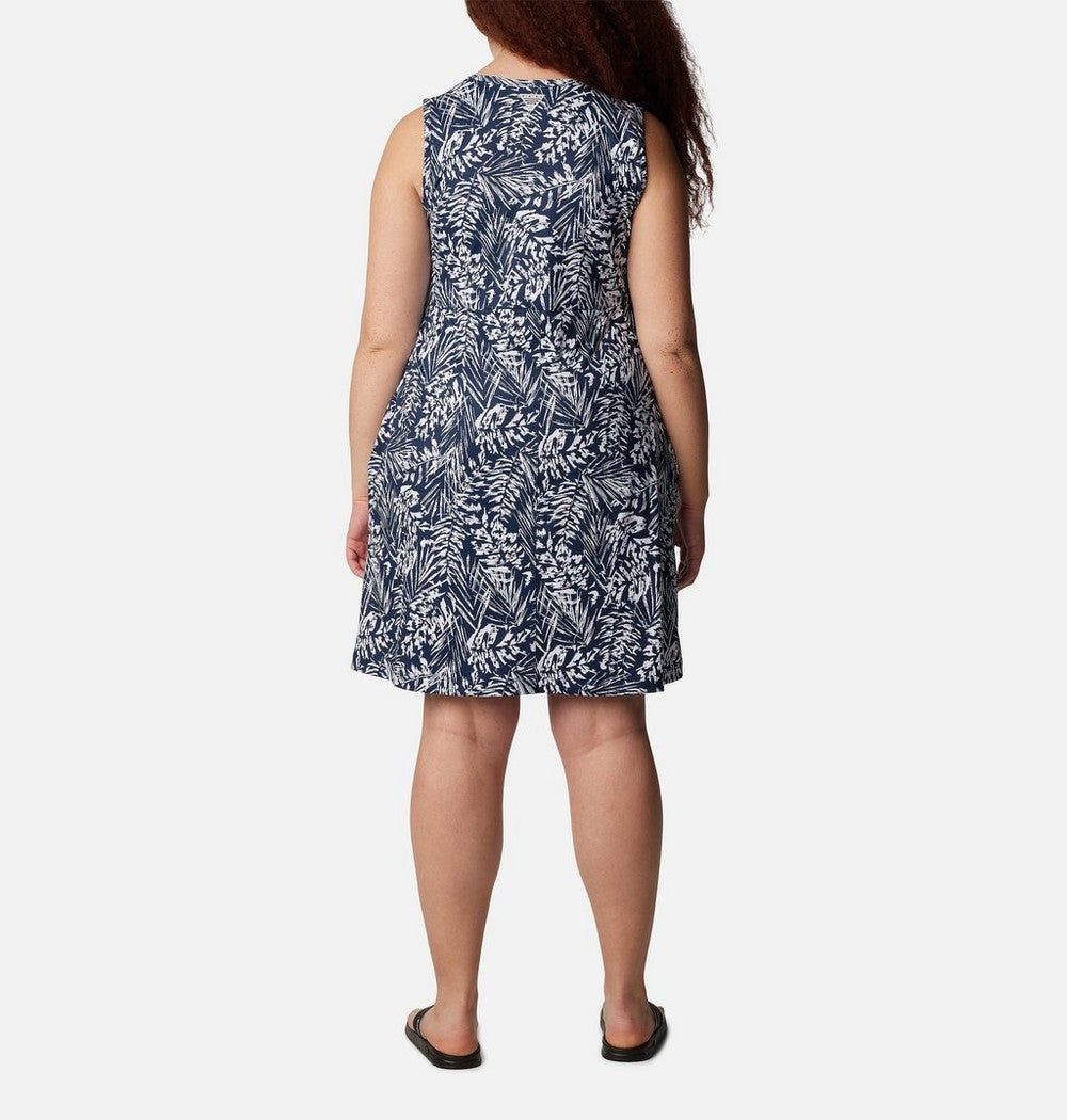 Women's Plus UPF 50 Tank Dress - Blue Print