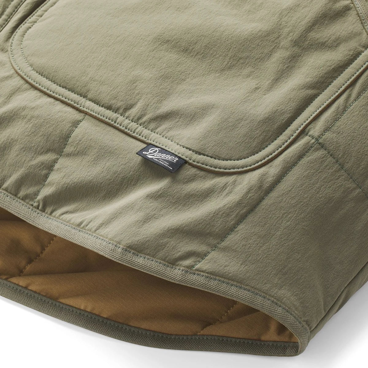 Insulated Snap-Front Overshirt - Dusty Olive
