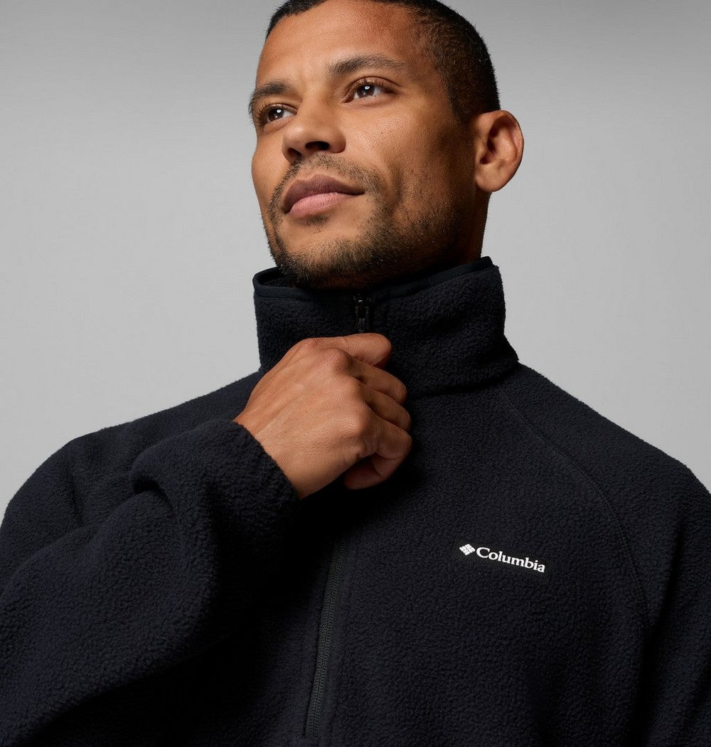 Men's Fleece Half-Zip Pullover - Dark Grey