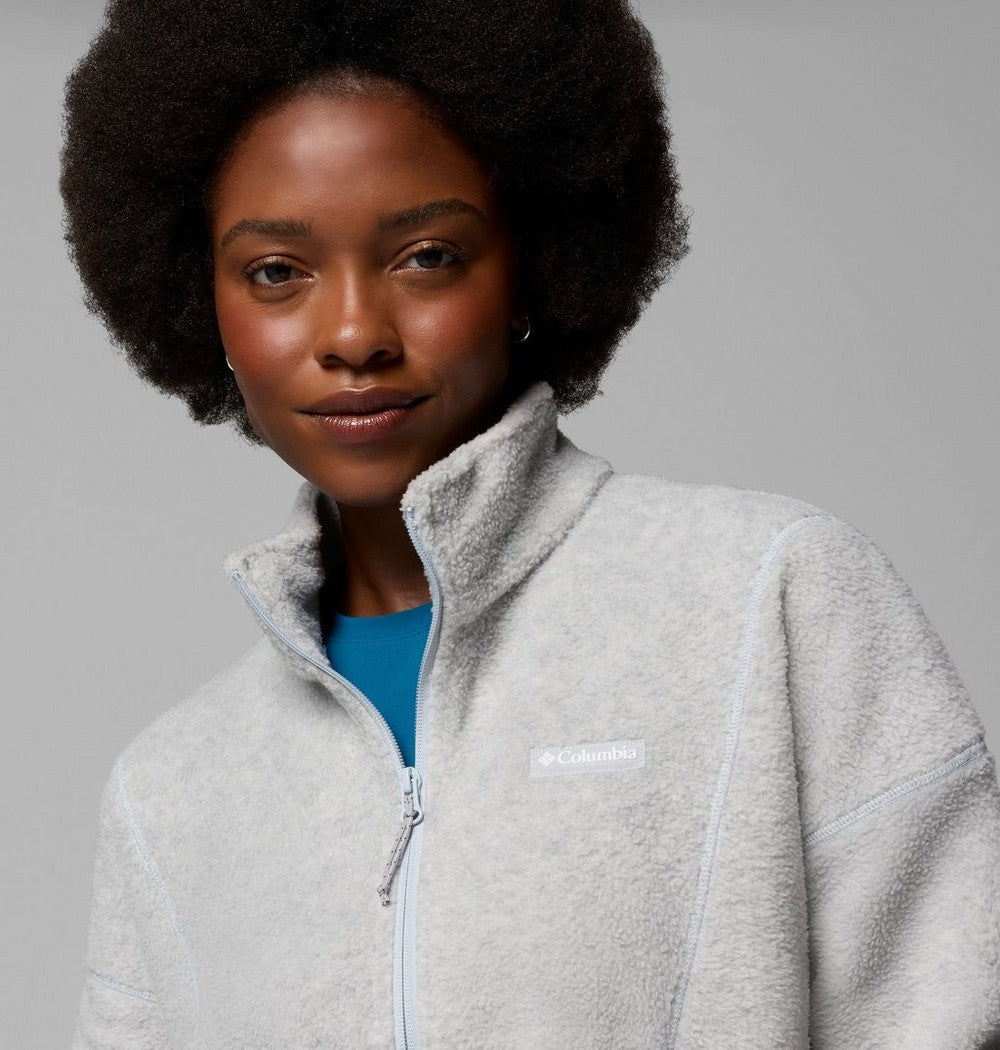 Women's Fleece Half-Zip Pullover - Blue Grey