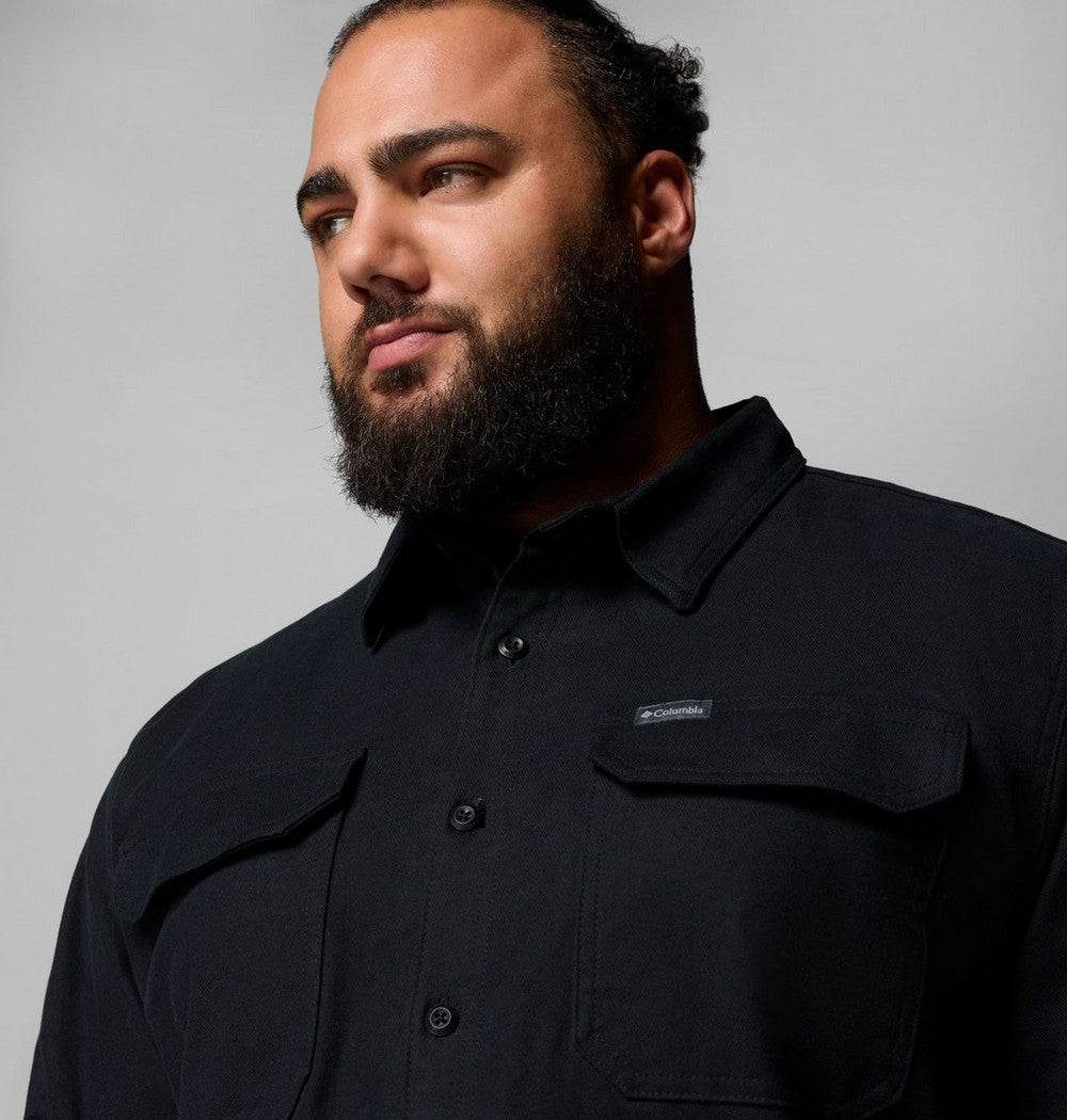 Men's Big Fleece-Lined Shirt Jacket - Blue