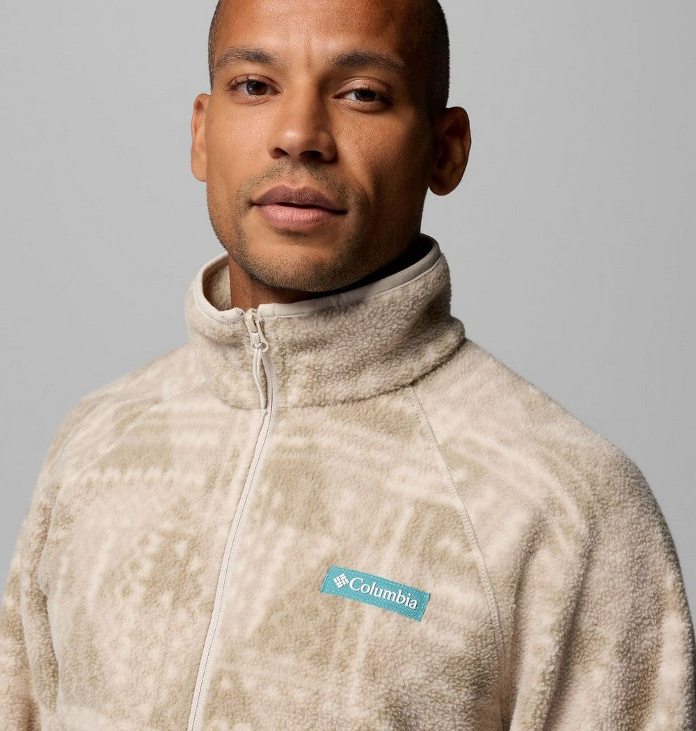 Men's Printed Fleece Half-Zip Pullover - Sage