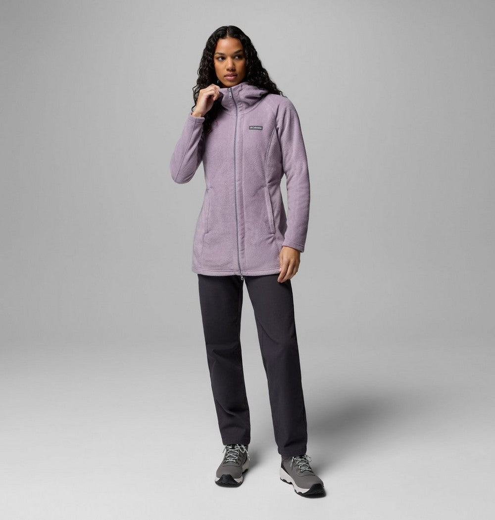 Women's Long Fleece Hoodie - Pink