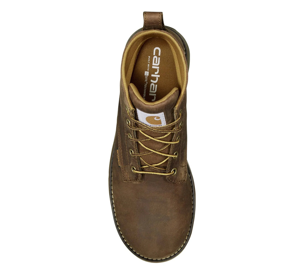 Waterproof Wedge Work Boot - Dark Brown