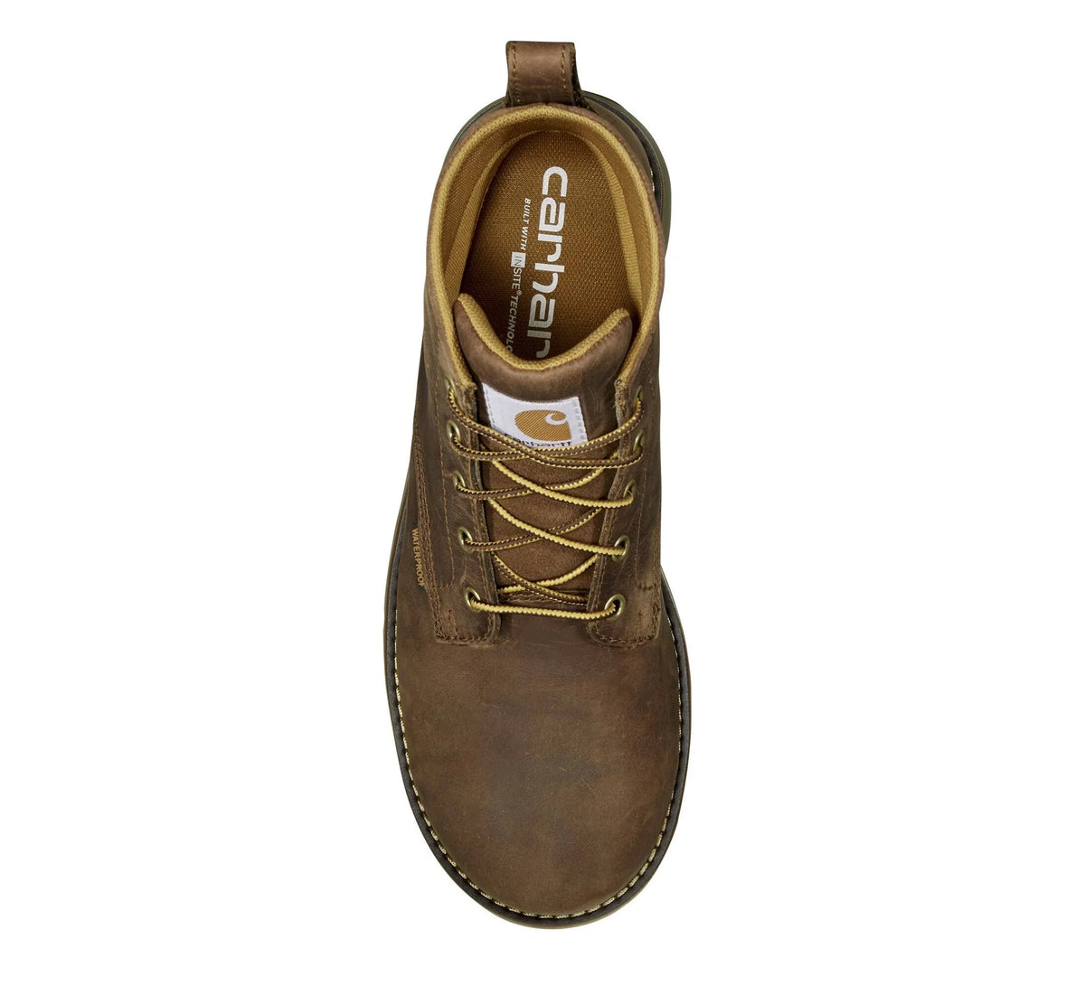 Waterproof Wedge Work Boot - Dark Brown