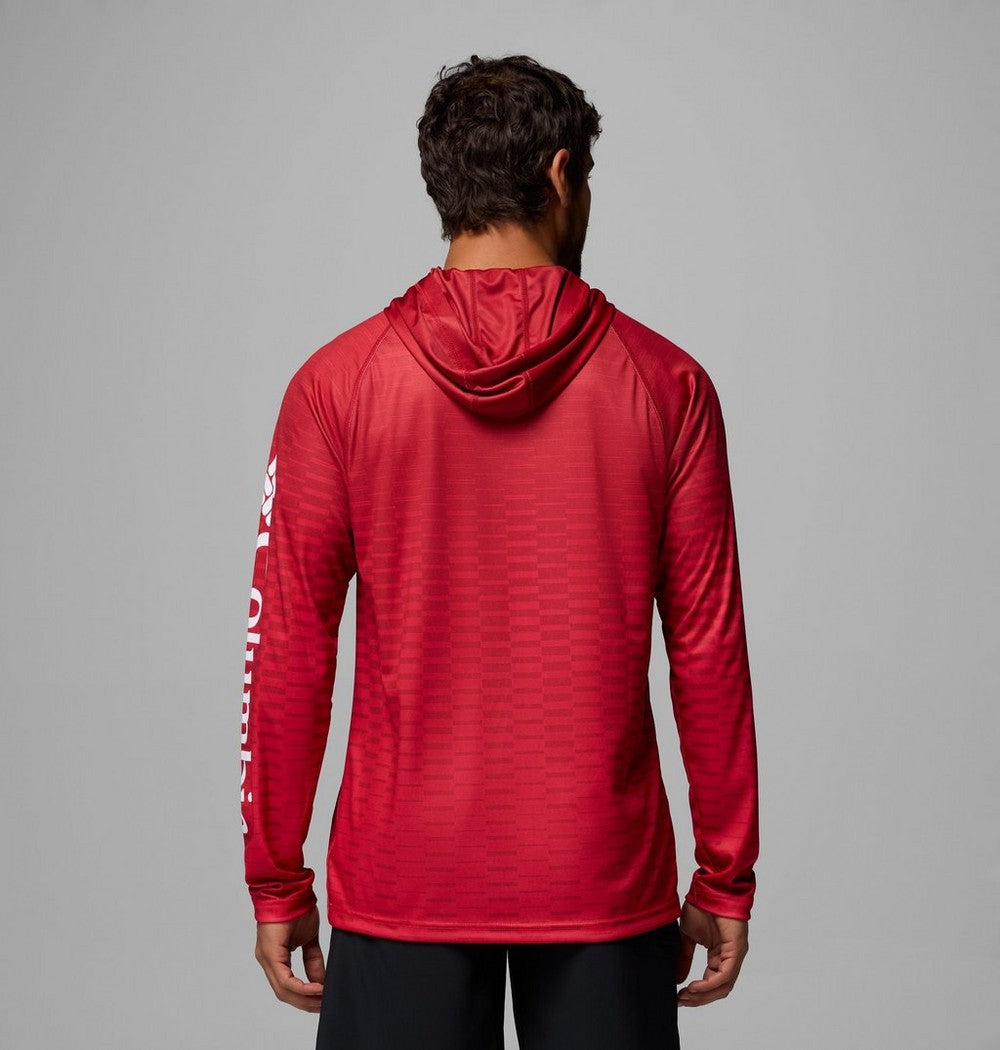 Men's UPF 50 Team Logo Sun Hoodie - Red