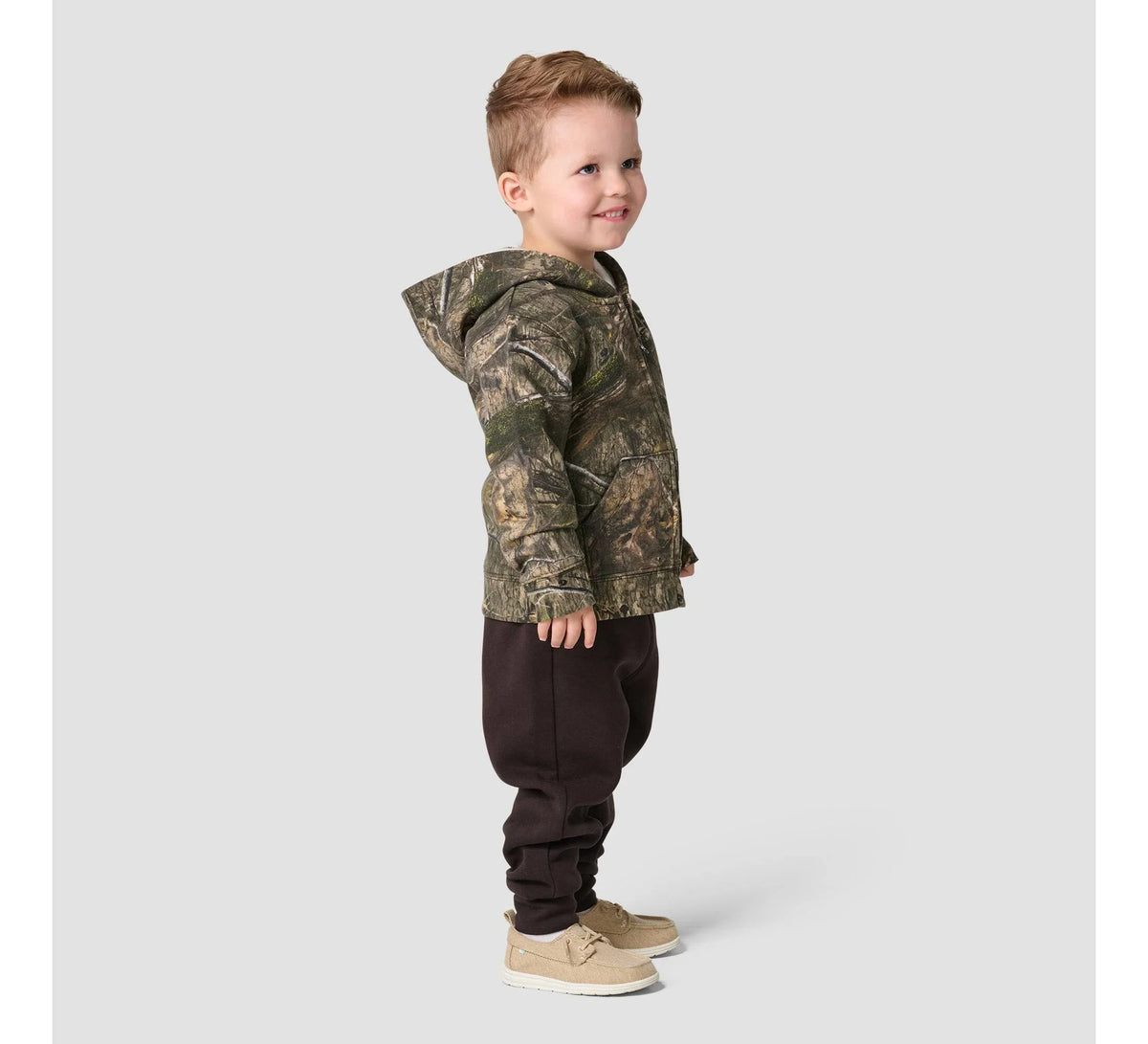 Toddler 3-Piece Camo Jacket, Tee & Pant Set - Brown
