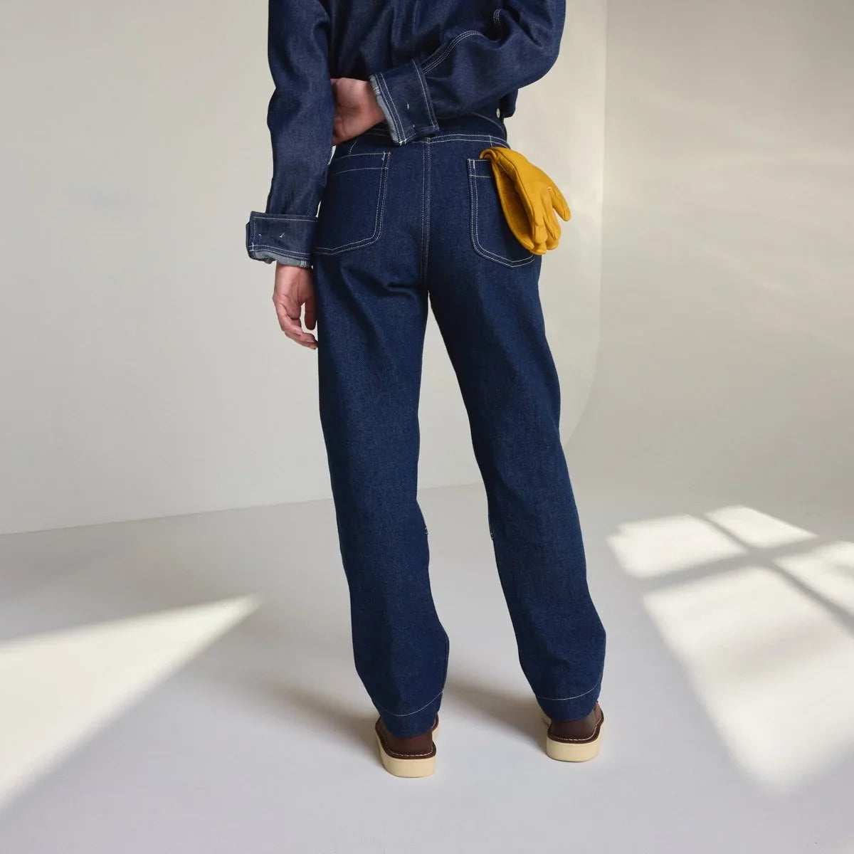 Women's Double-Knee Denim Work Pants - Indigo