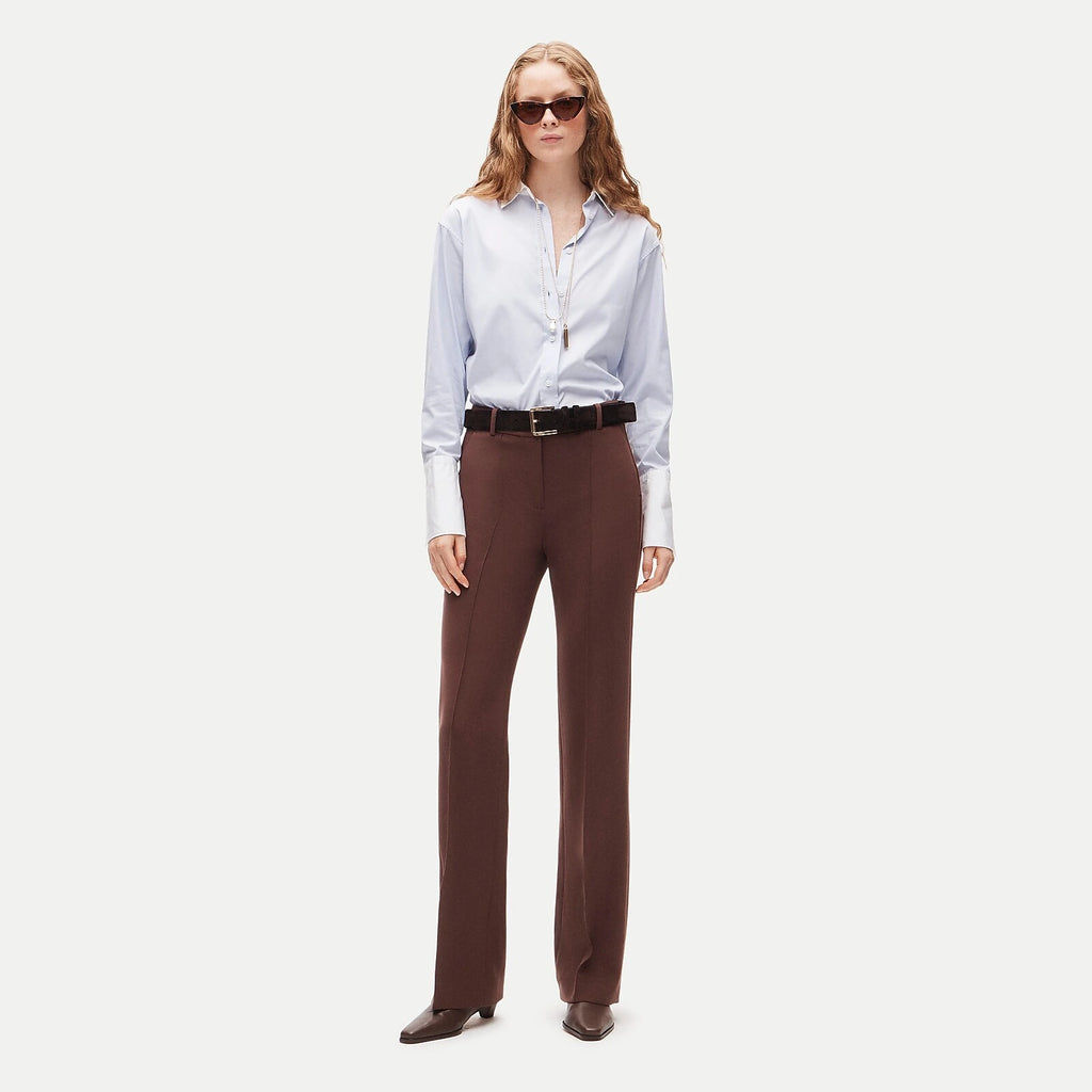 Women's High-Rise Flared Stretch Pants - Gray