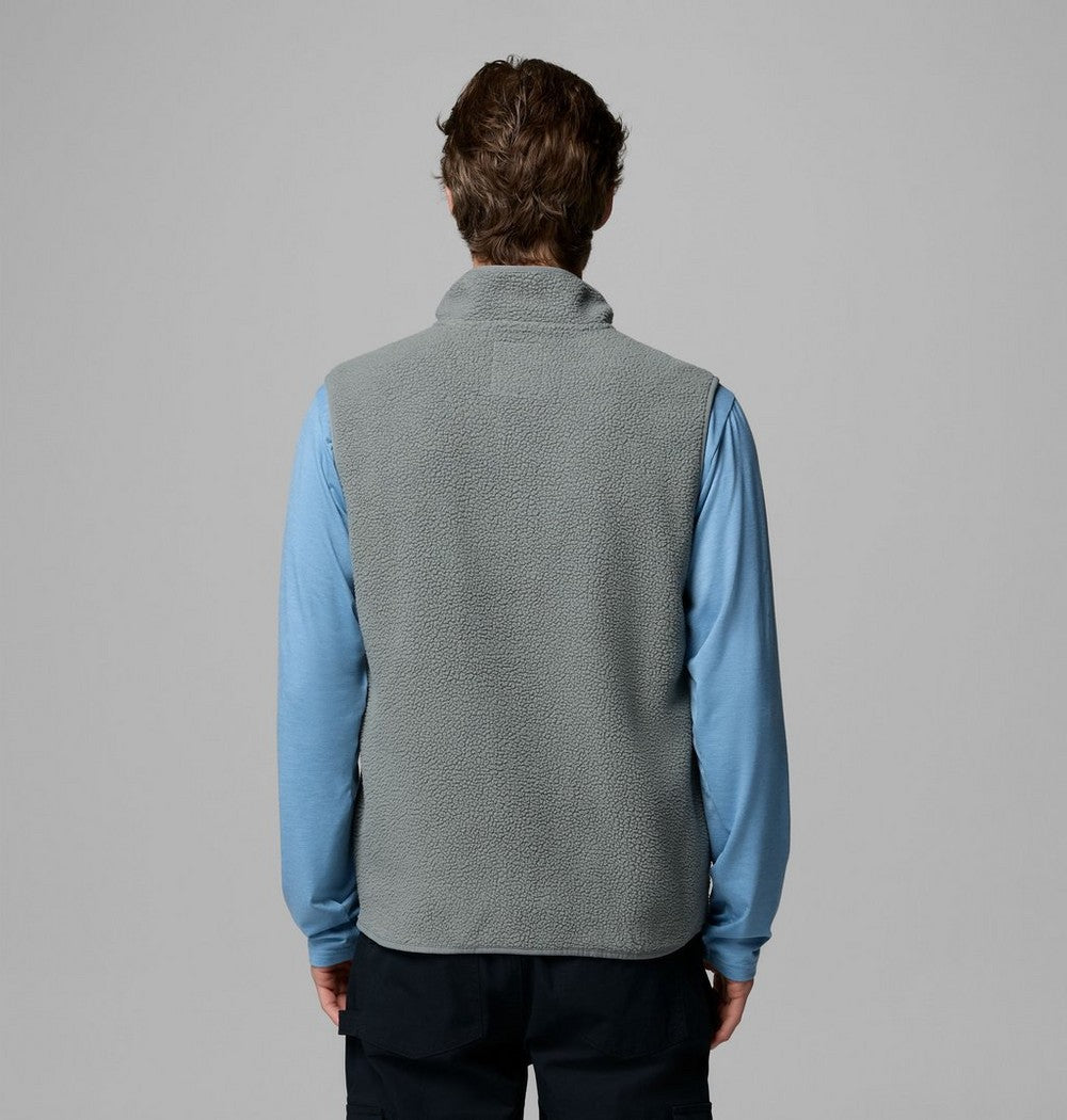 Men's Sherpa Fleece Snap Vest - Black