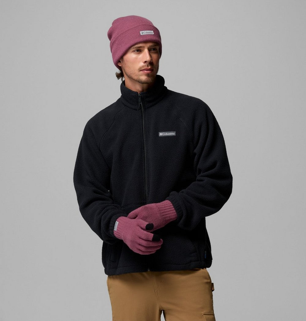 Knit Beanie and Touchscreen Glove Set - Black