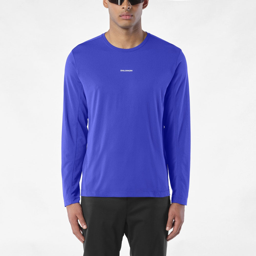 Men's Quick-Dry Long-Sleeve Running Shirt - Blue