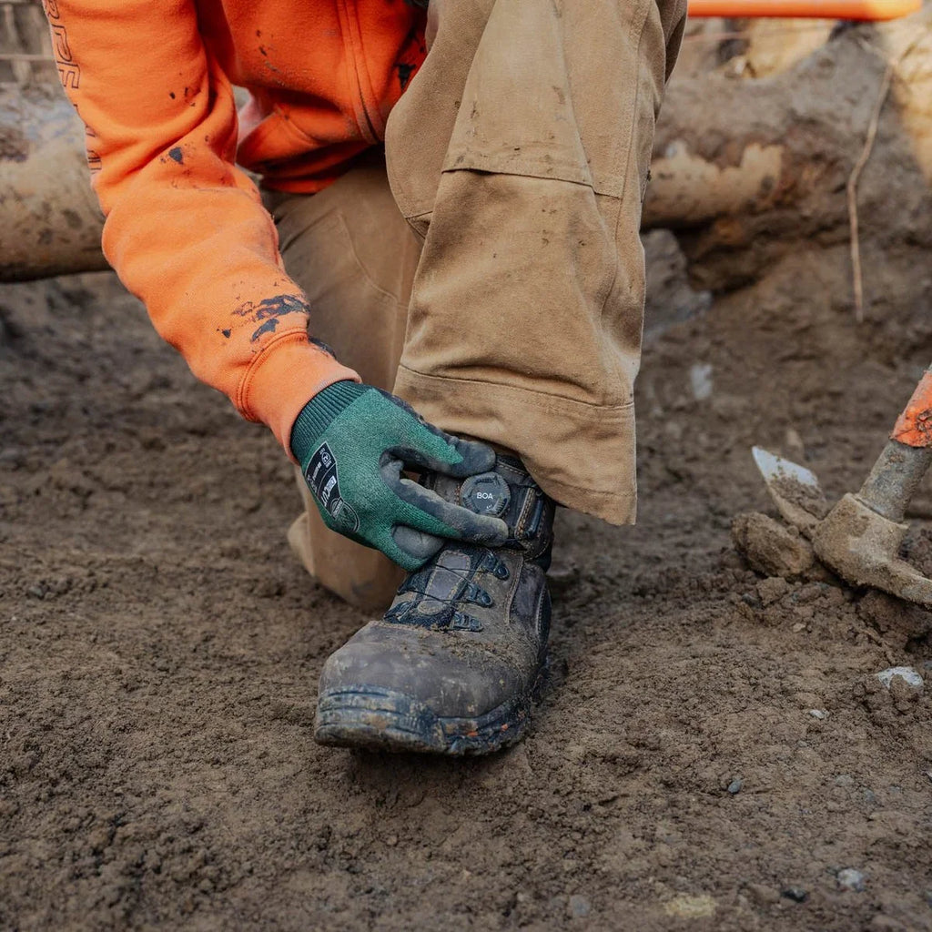 Waterproof Composite Toe Work Boot - Brown/Orange