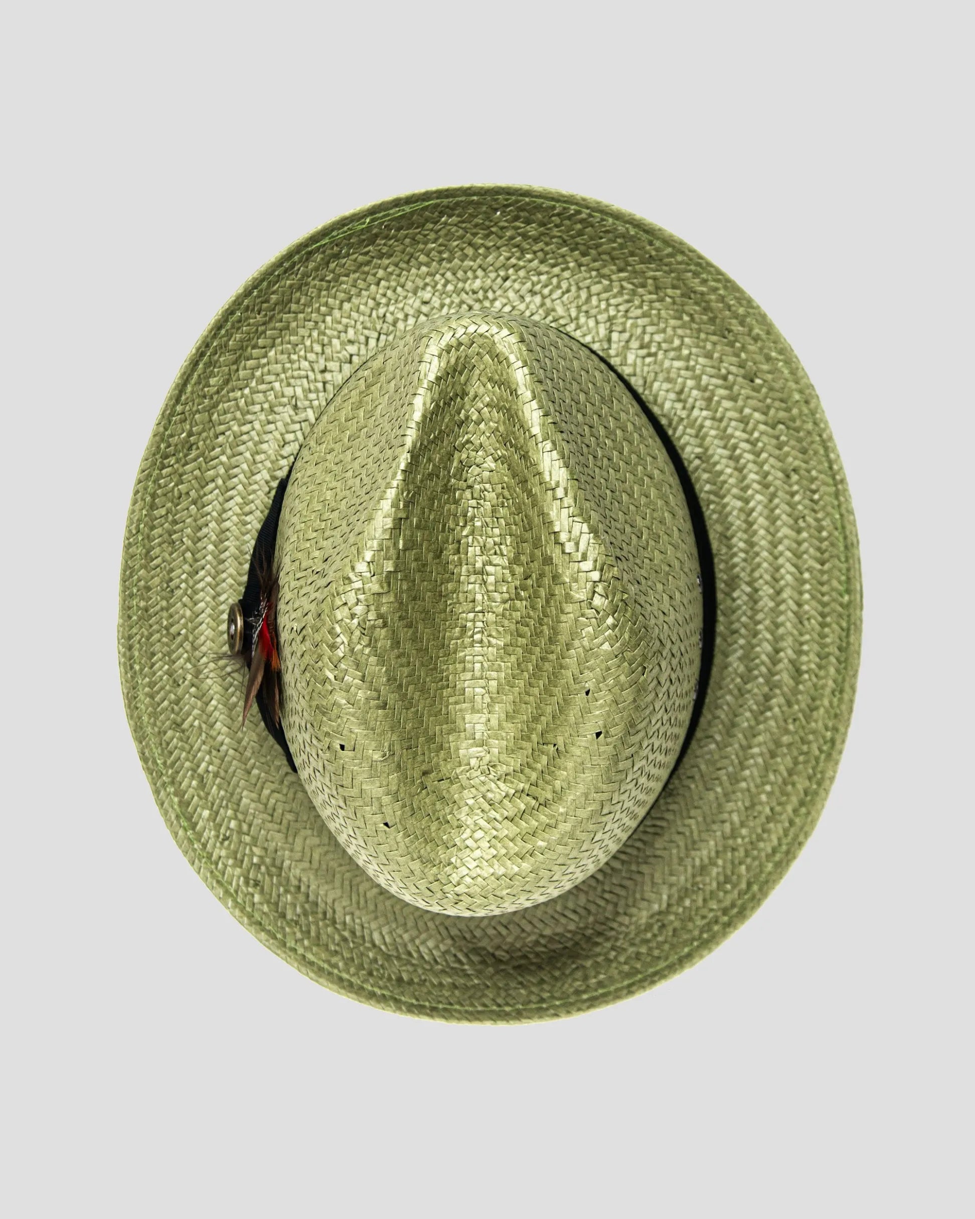 Thread Ranch Straw Thread Bikary Fedora - Avocado