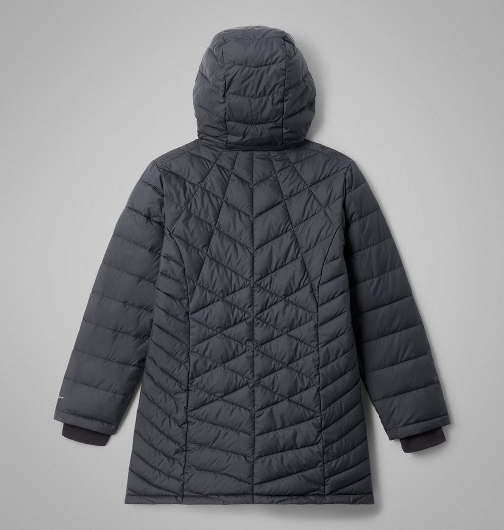 Girls' Long Insulated Hooded Jacket - Wine