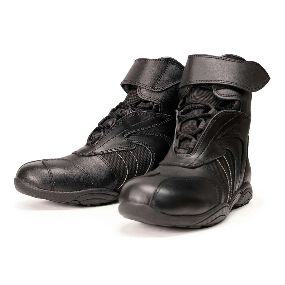 Men's Reinforced Motorcycle Boots - Black