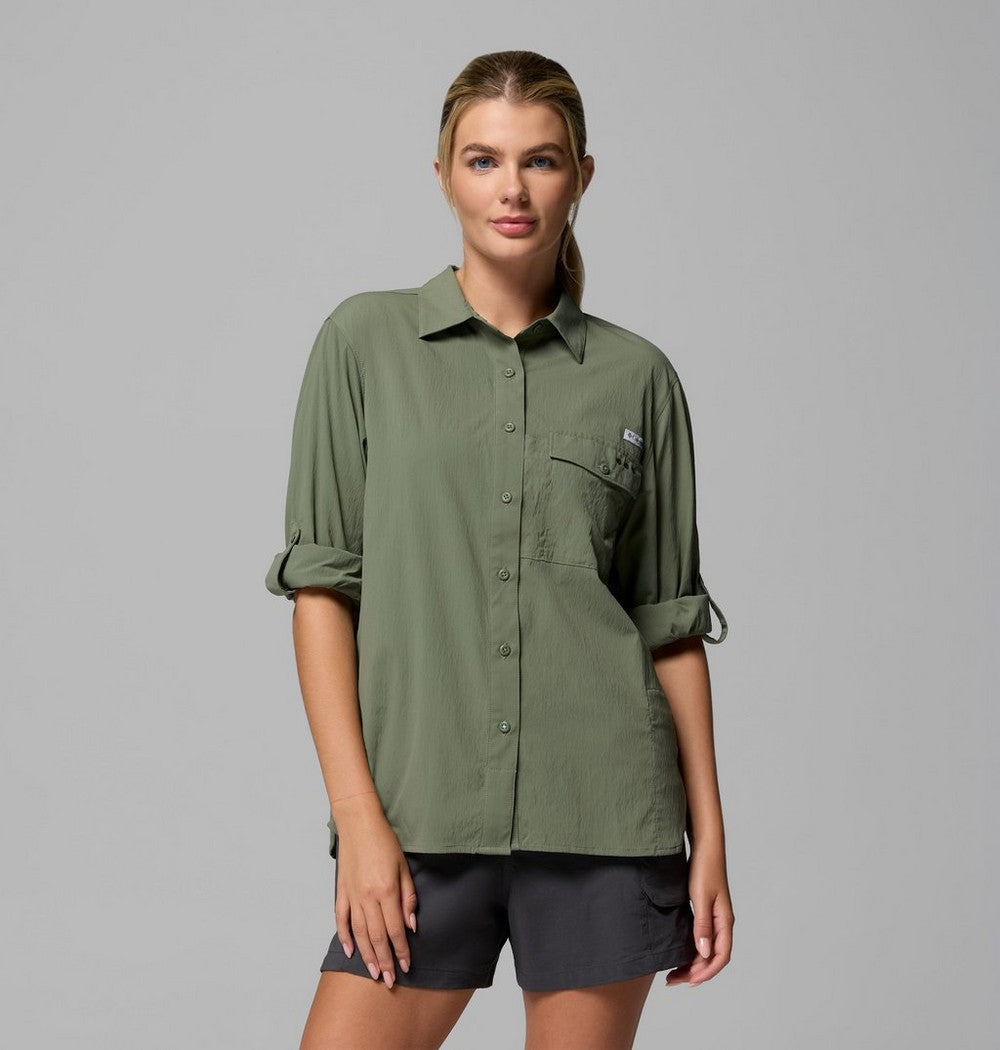 Women's UPF 50 Roll-Tab Fishing Shirt - Lavender