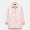 Women's Canvas Jacket With Corduroy Collar - Camel