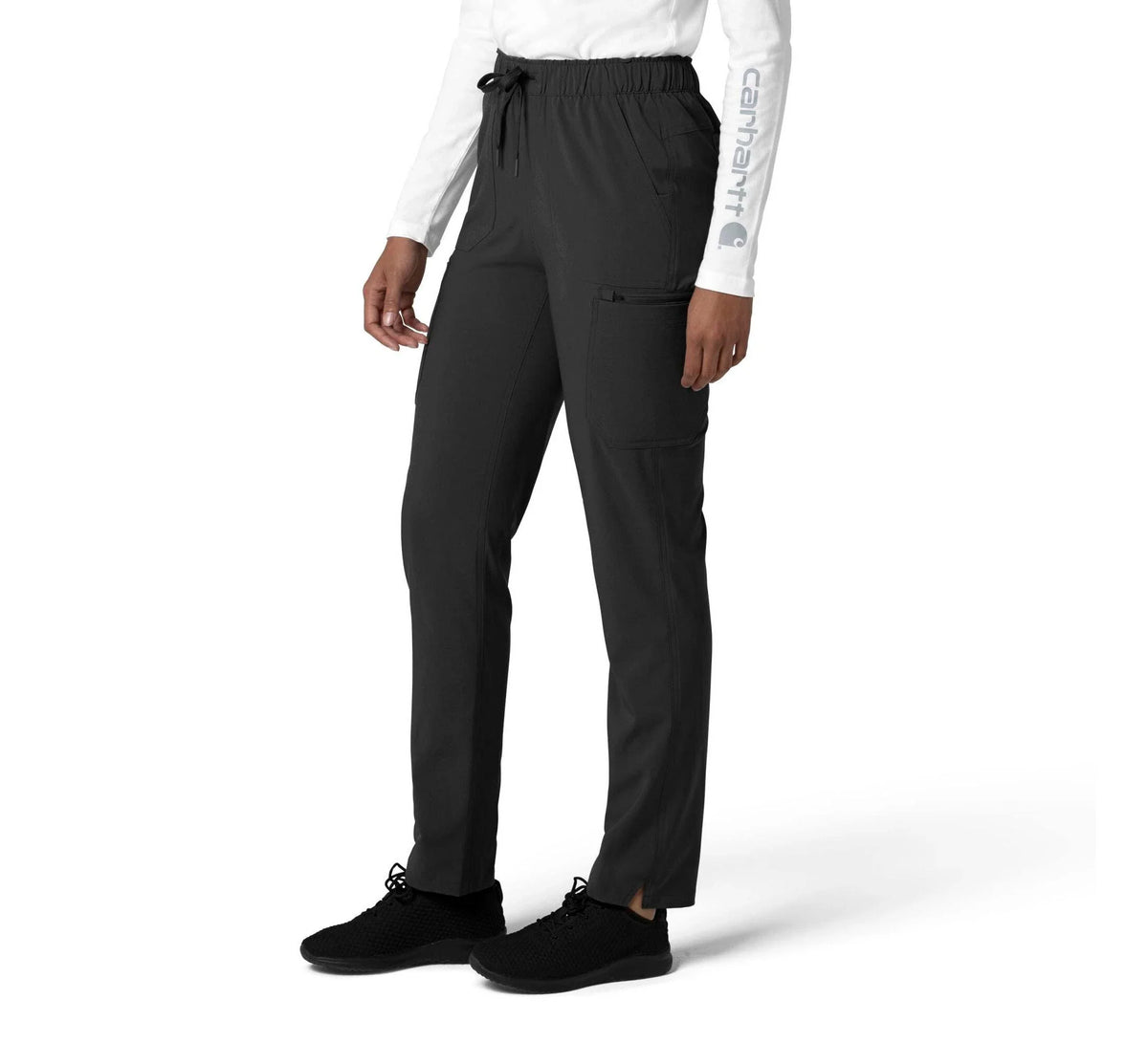 Women's Stretch Straight Leg Cargo Scrub Pants - Pink