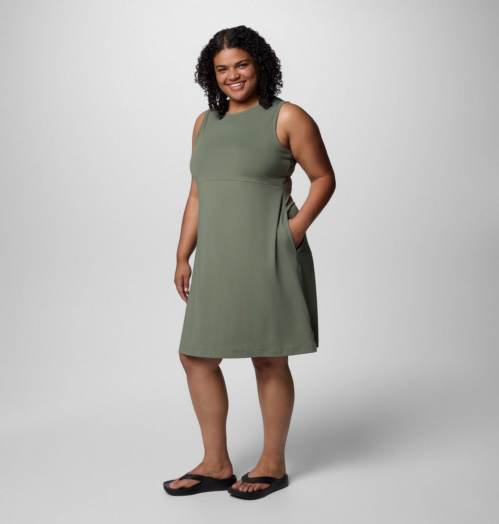 Women's Plus UPF 50 Tank Dress - Blue Print