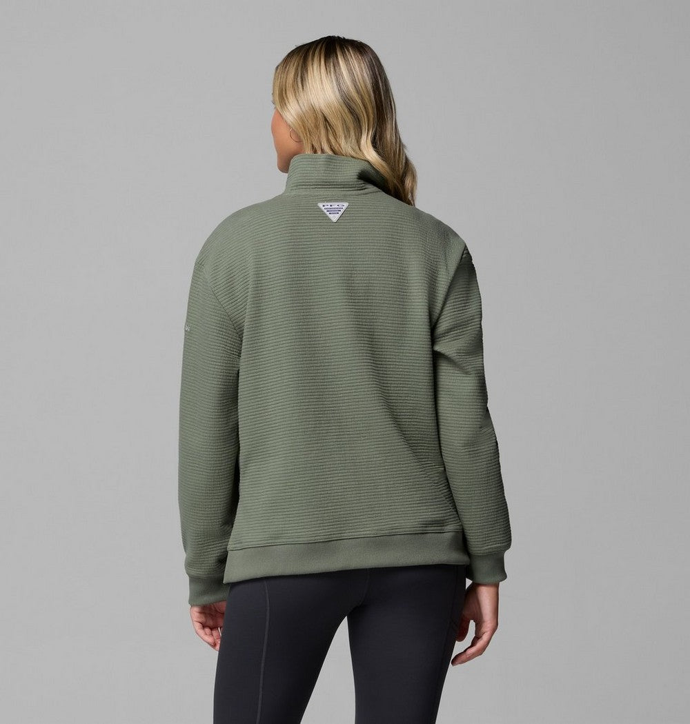 Women's Mock Neck Long Sleeve Shirt - Green