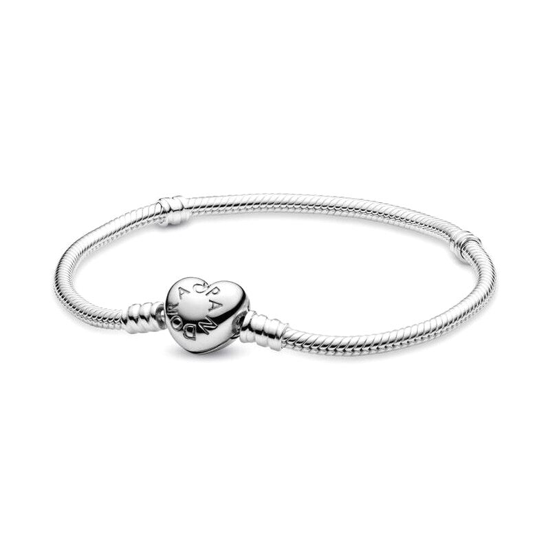 Mother Daughter Heart Charm And Bracelet Set