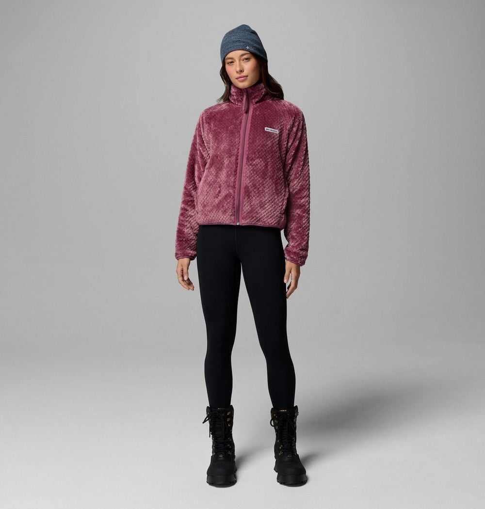 Women's Cropped Sherpa Full-Zip Fleece - Green
